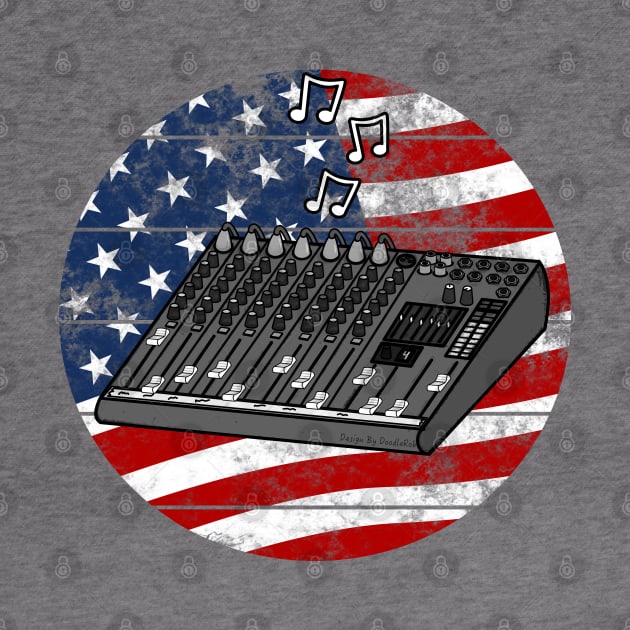 Sound Engineer USA Flag Musician 4th July by doodlerob